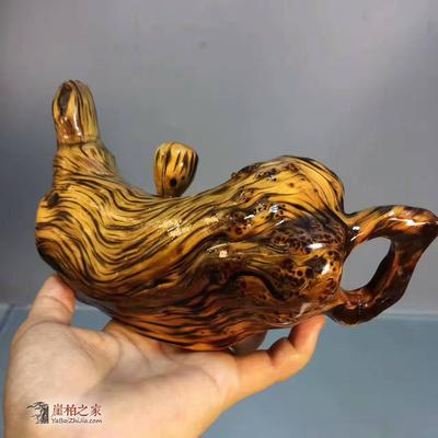 崖柏太行虎皮紋小工藝品《把把壺》 可愛造型，匠心把玩之選